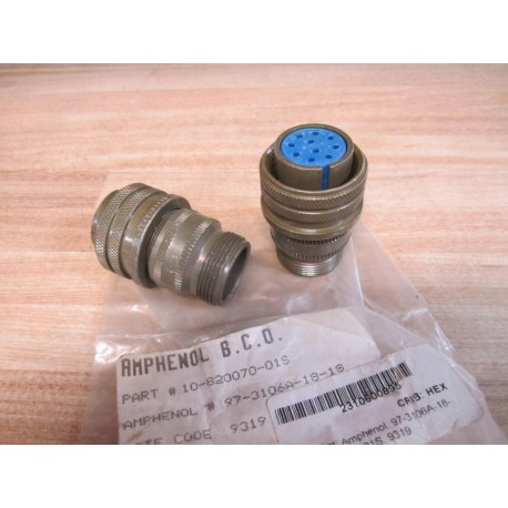 Amphenol 97-3106A-18-1S Circular Connector  973106A181S (Pack of 2)