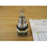 Allen Bradley 800T-J43B Selector Switch Ser N,(2)800T-XA & Key - Refurbished