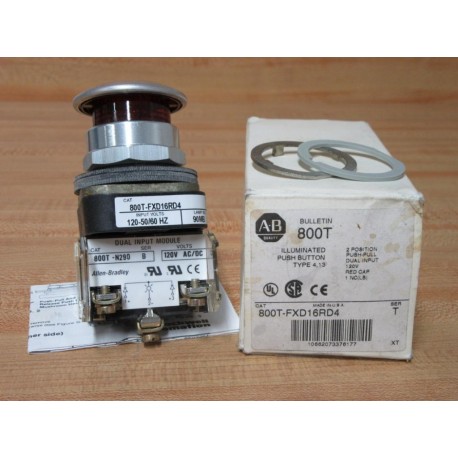 Allen Bradley 800T-FXD16RD4 Illuminated Push Button 800TFXD16RD4