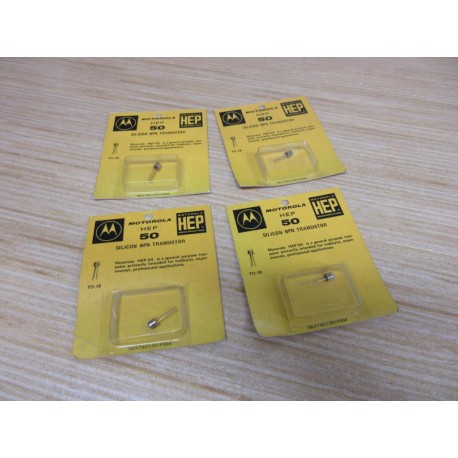 Motorola HEP 50 Silicon NPN Transistor TO-18 (Pack of 4)
