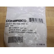 ConBraCo 62-102-01 38" S.S. Ball Cone Check Valve