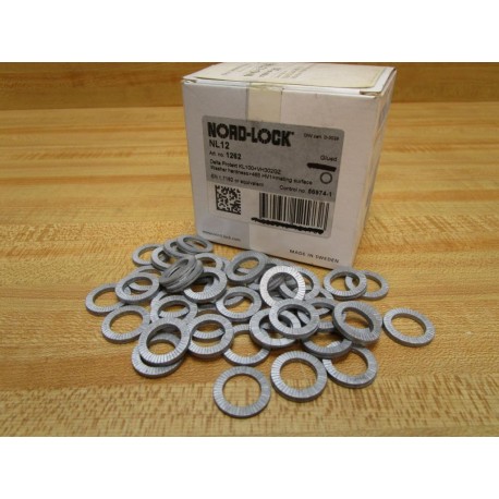 Nord-Lock NL12 Steel Wedge Locking Washer 1262 (Pack of 44)