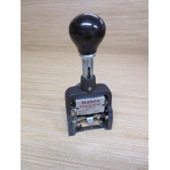 Bates 8 Wheel Style A Vintage Numbering Machine 8A - Used