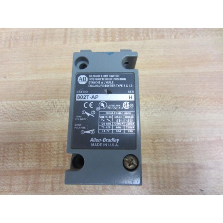 Allen Bradley 802T-AP Limit Switch 802TAP WO Operating Head Ser H - Used