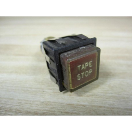 Dialight 513-0311-810 Switch 44A393658-001 Red 'TAPE STOP' Button - Used