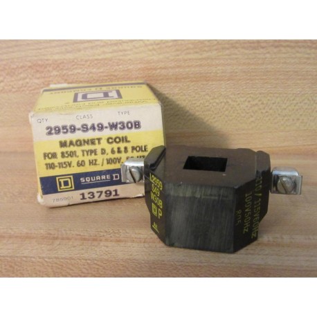 Square D 2959-S49-W30B 13791 Magnetic Coil L2959-S49-W30B