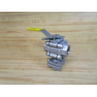 Sharpe Valves CF8M 1" Ball Valve WMount - New No Box