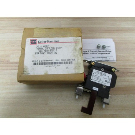 Cutler Hammer AN31P Eaton Thermal Overload Relay