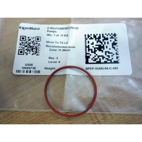 Exxon Mobil BPEP-MAIN-64-C-05F Foxboro 1.5" Pump O-Ring P0120