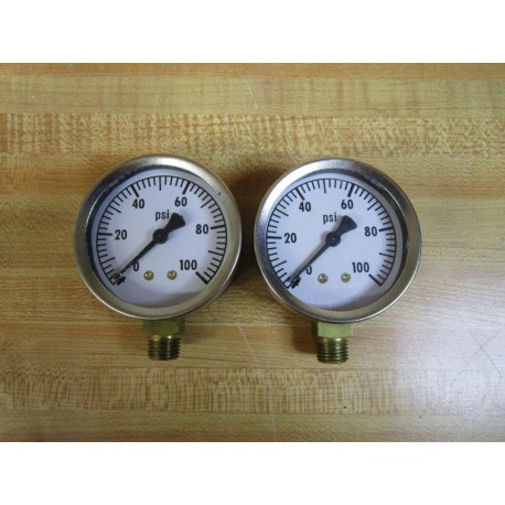 Gestra CH010005 Pressure Gauge 0-100PSI (Pack of 2) - New No Box