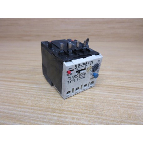 Square D 9065-TD2.6 Thermal Overload Relay 9065TD26 - Used