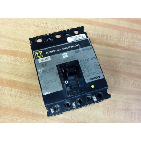 Square D FA34020 20A 3P Molded Case Circuit Breaker - New No Box