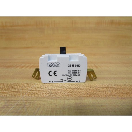 Baco 23-E-01D Contact Block 23E01D - New No Box