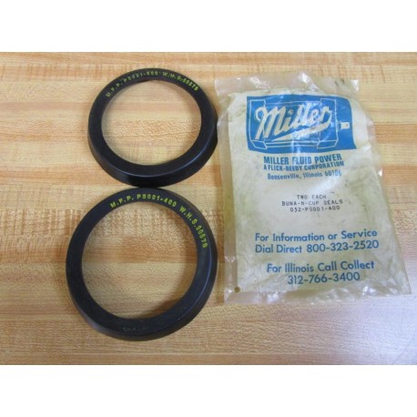 Miller Fluid Power 052-PS001-400 Buna-N-Cup Seal 052PS001400 (Pack of 2)