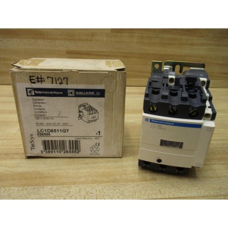 Square D LC1D6511G7 Telemecanique Contactor