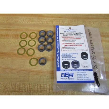 Ernst Flow Industries 88-NW-047 Gauge Glass Washer EFI 88 (Pack of 7)