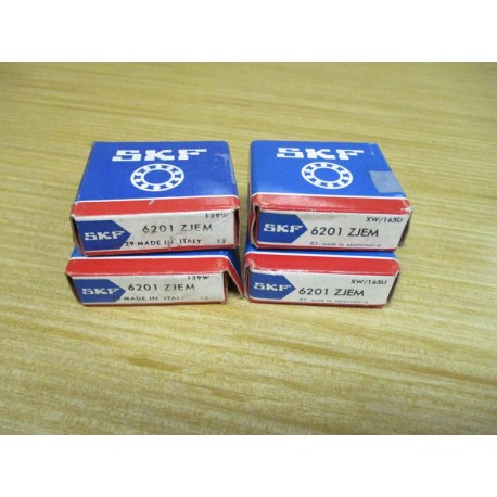 SKF 6201 ZJEM Ball Bearing 6201-ZC3 (Pack of 4)