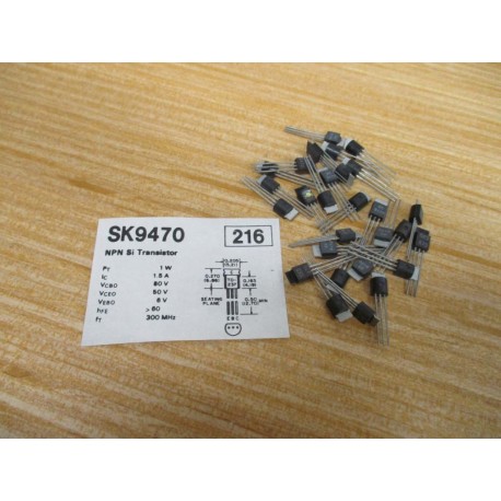 RCA SK9470 NPN Si Transistor 216 (Pack of 28) - New No Box