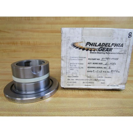 Philadelphia Gear 50280-0483 Bearing Sleeve 502800483