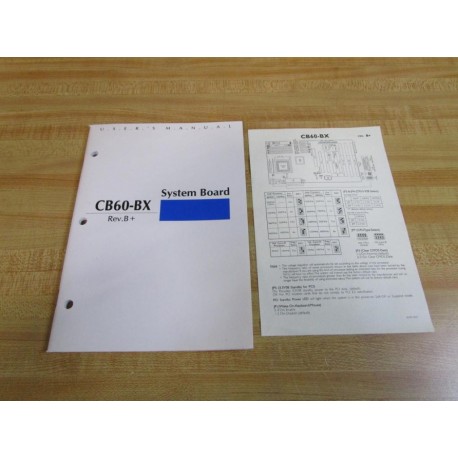 141910017 System Board User's Manual CB60-BX - New No Box