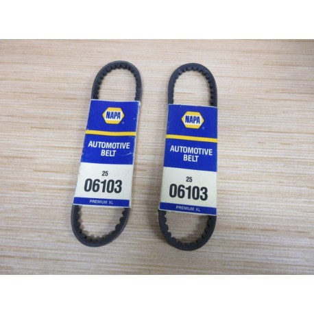 Napa 25-06103 Cogged V-Belt 2506103 B114 (Pack of 2)