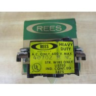 Rees 40702-B-NC Auxiliary Contact 40702-000 (Pack of 2)