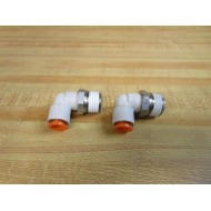 SMC KQ2L11-37S-X23 Male Elbow Fitting KQ2L1137SX23 (Pack of 2) - New No Box