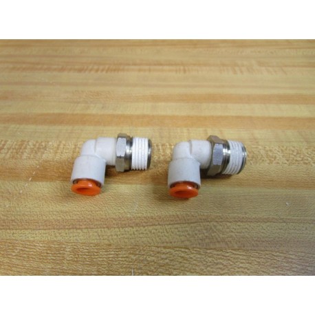 SMC KQ2L11-37S-X23 Male Elbow Fitting KQ2L1137SX23 (Pack of 2) - New No Box