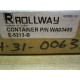 Rollway E-5213-B E5213B Cylindrical Roller Bearing