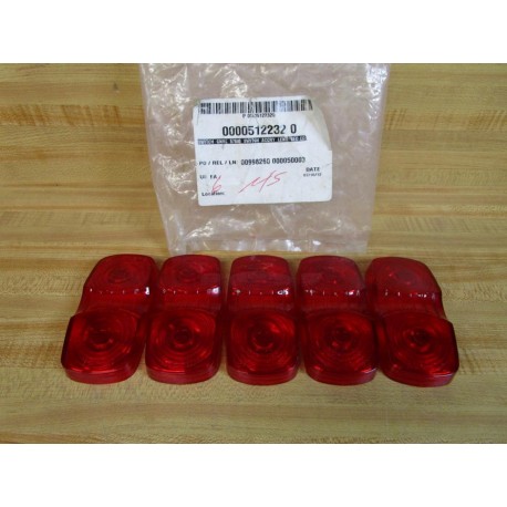 Rite-Hite 57840 Do-Ray Lens SS-105 Red (Pack of 5)