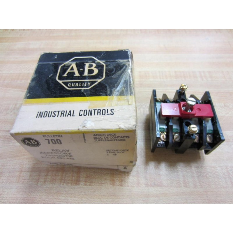 Allen Bradley 700-PB40 Auxiliary Contactor 700PB40 W/O Contacts 