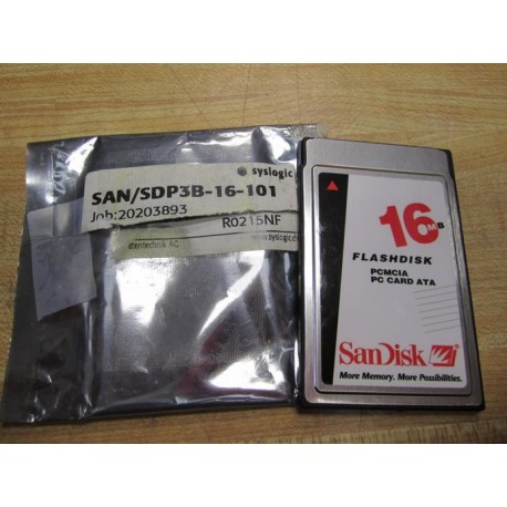 SanDisk SDP3B-16-101 Flash Disk 16MB Memory PCMCIA PC Card ATA - Used