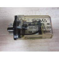 Sigma 50R02-12DC-SCO Relay 50R02-12DC-SC0 10A 28VDC115VAC - Used