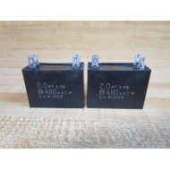 Matsushita SHW-S.58 Capacitor 2.0µF 480VACM SHW-S-58 (Pack of 2) - Used