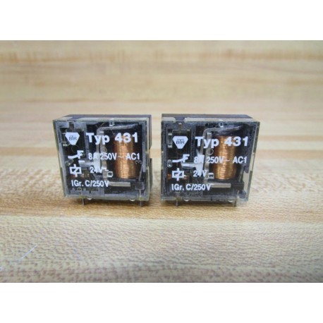 BTR TYP 431 Relay IGRC250V IGr.C250V Type (Pack of 2) - Used