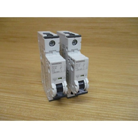 Siemens 5SY4102-7 Circuit Breaker 5SY41027 2 Amp (Pack of 2) - Used