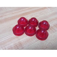 Square D 9001-R-9 Red Plastic Pilot Light Lens 9001R9 (Pack of 6) - New No Box