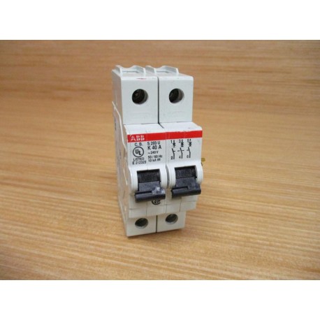ABB S 203 U K 40 A Circuit Breaker S203UK40A 2 Pole - Used