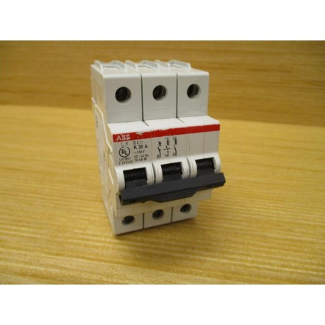ABB S 203 U K 30A Circuit Breaker S203UK30A Cracked - Used