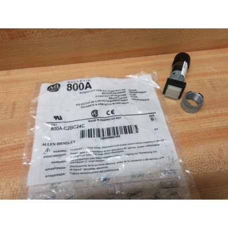 Allen Bradley 800A-C2BC24C Push Button 800AC2BC24C
