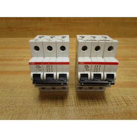 ABB S 283 K 10A ABB 10A Circuit Breaker S283K10A WOut DIN Clip (Pack of 2) - Used