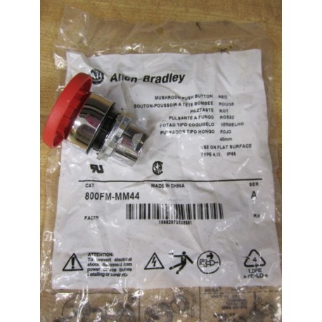 Allen Bradley 800FM-MM44 Red Button 800FMMM44