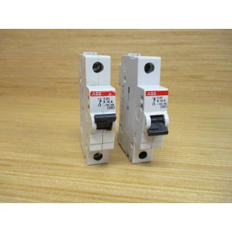 ABB S201-K16 16A Circuit Breaker S201-K16A ~230400V (Pack of 2) - Used