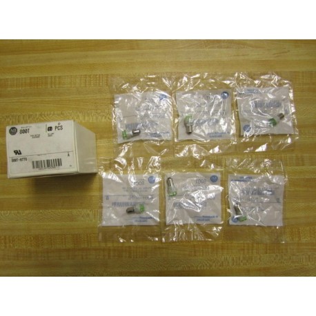 Allen Bradley 800T-N77G Green Lamp 800TN77G (Pack of 6)