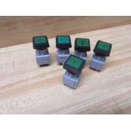 Rafi 1.20 122 Push Button Module 120122 Green Legend (Pack of 5) - Used