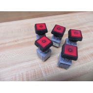 Rafi 1.20 122 Push Button Module 120122 Red Legend (Pack of 5) - Used