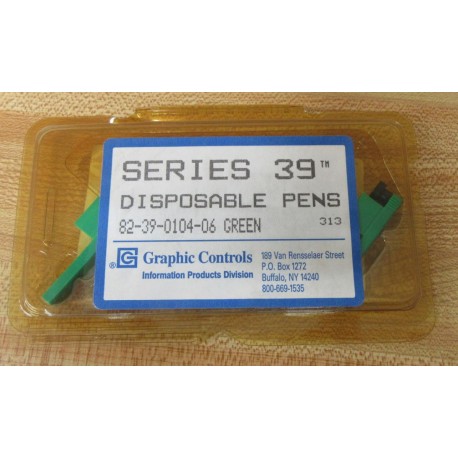 Graphic Controls 82-39-0104-06 Disposable Pens 8239010406 (Pack of 6)