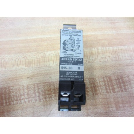 Allen Bradley 595-BB Auxiliary Contact  595BB Missing Brown Piece - Used
