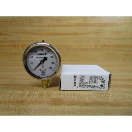 Trerice D82LFB2502LA160 Pressure Gauge 0-160 PSI