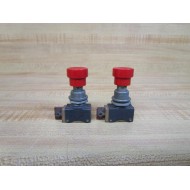 Arrow H&H 3391 Push Button Switch WRed Button (Pack of 2) - New No Box